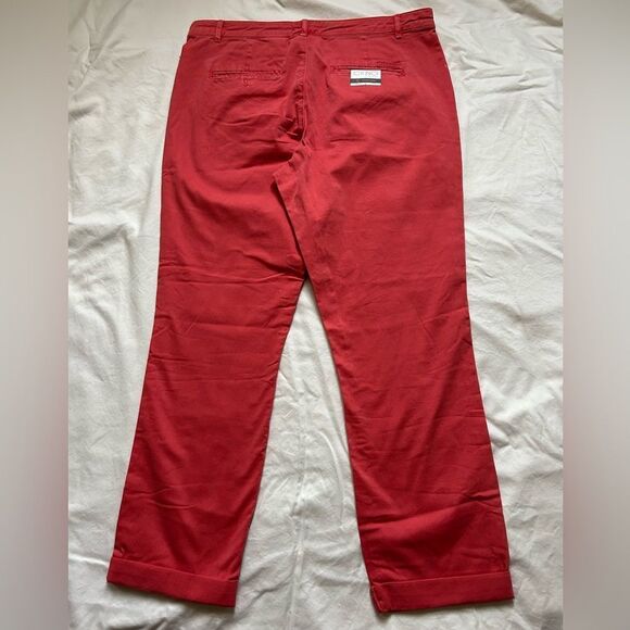 Anthropologie Women’s Relaxed Chino Cropped Pink Rose Size 31 New With Tag - Picture 3 of 16